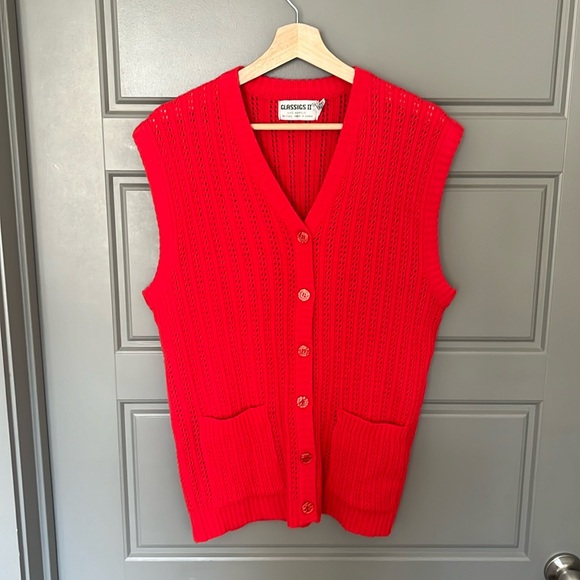 Vintage Acrylic Sweater Vest - Picture 1 of 6